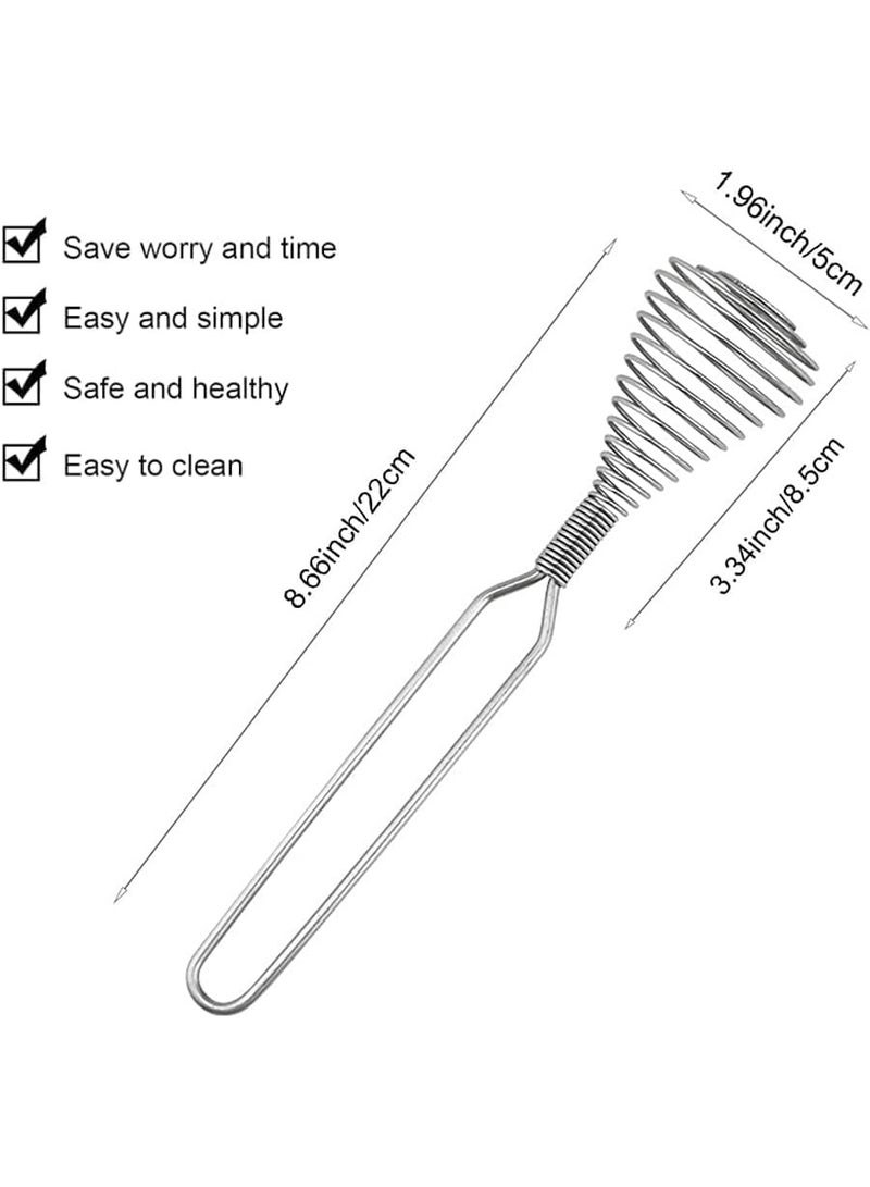 CLENEA Stainless Steel Spring Coil Whisk Wire Whip Cream Egg Beater Gravy Cream Hand Mixer Kitchen Tool Accessories For Mixing, Blending, Beating, Stirring, Cooking - Image 2